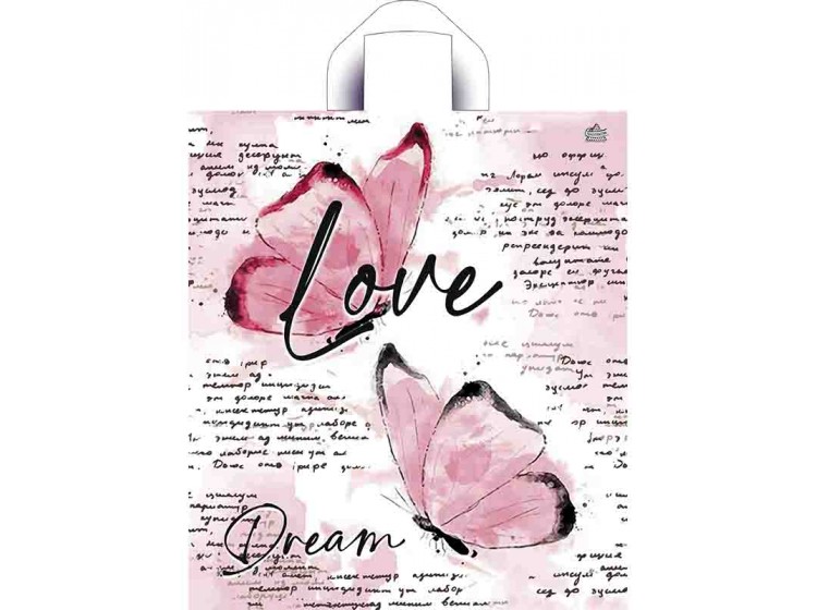 Мешок ПНД (петля) 420*380 (37мкр) Love Dream
